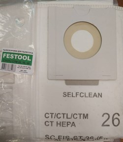 Синтетические пылесборники  Original для пылесоса FESTOOL тип 496 187 (5 шт) - фото 12197