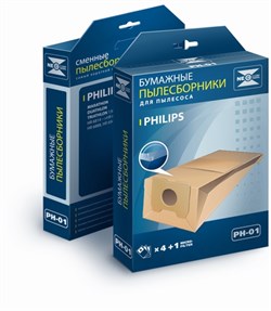 Набор бумажных пылесборников NeoLux PH-01 для Philips - фото 4121