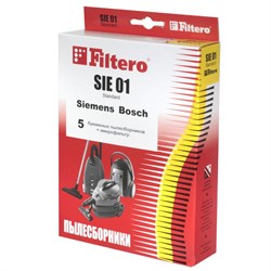 Набор бумажных пылесборников Filtero SIE 01 Стандарт 5шт  для пылесосов Bosch (тип G) - фото 4997