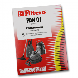 Мешки-пылесборники Filtero PAN 01 Standard, 5 шт, бумажные для Panasonic, Samsung - фото 5342