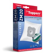 Пылесборники Topperr ZM20 4шт + выпускной фильтр  для пылесосов Zelmer, Bork ZM20