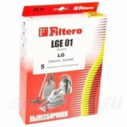 Мешки-пылесборники Filtero LGE 01 Standard, 5 шт, бумажные для LG, Cameron, Clatronic, Scarlett, Polar, Evgo