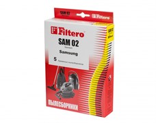 Мешки-пылесборники Filtero SAM 02 Standard, 5 шт, бумажные для Samsung, Bimatek, Bork, Cameron, Clatronic, DeLonghi